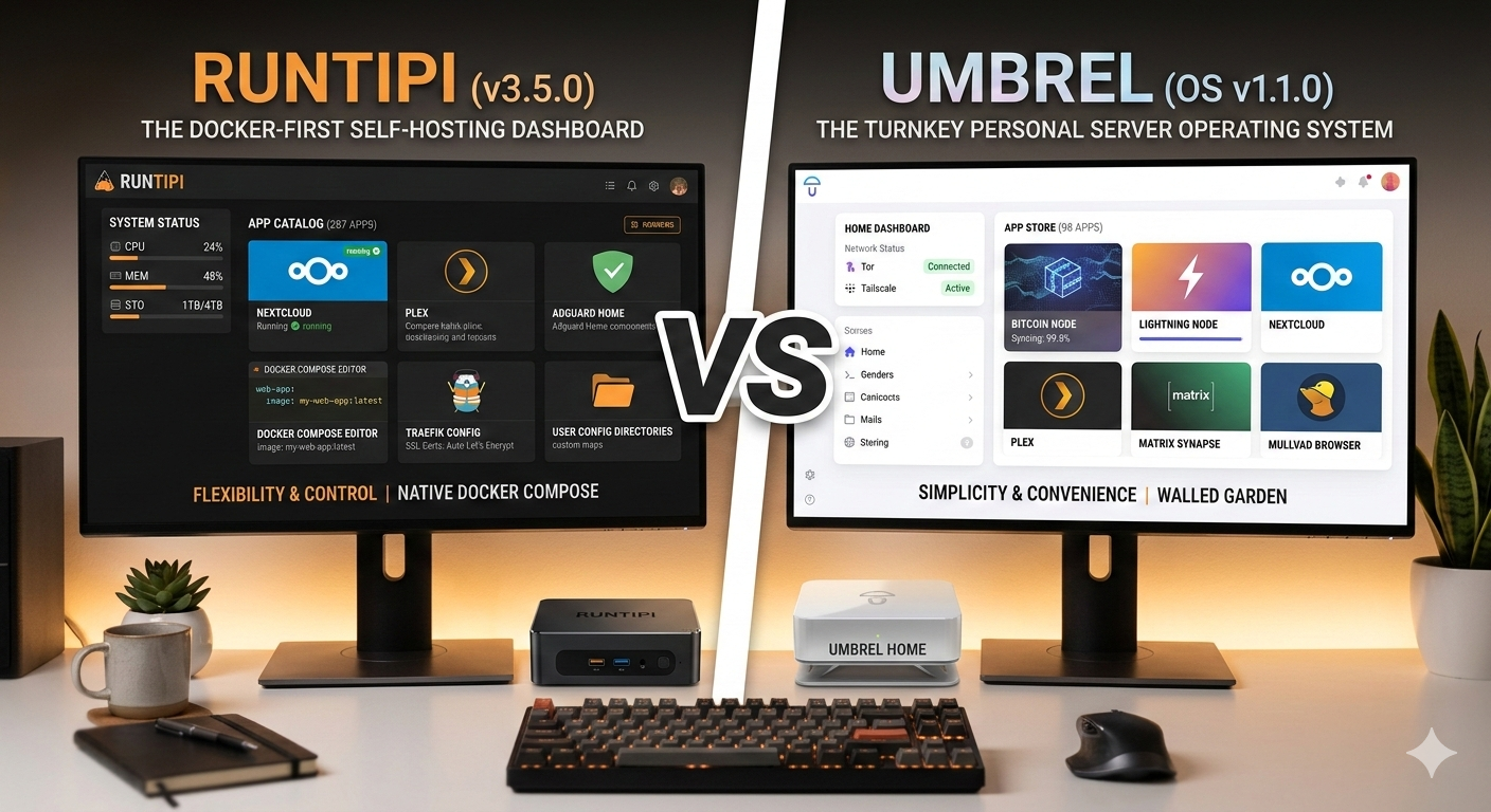 Runtipi vs Umbrel: Choosing the Right Self-Hosting Platform for Your Homelab